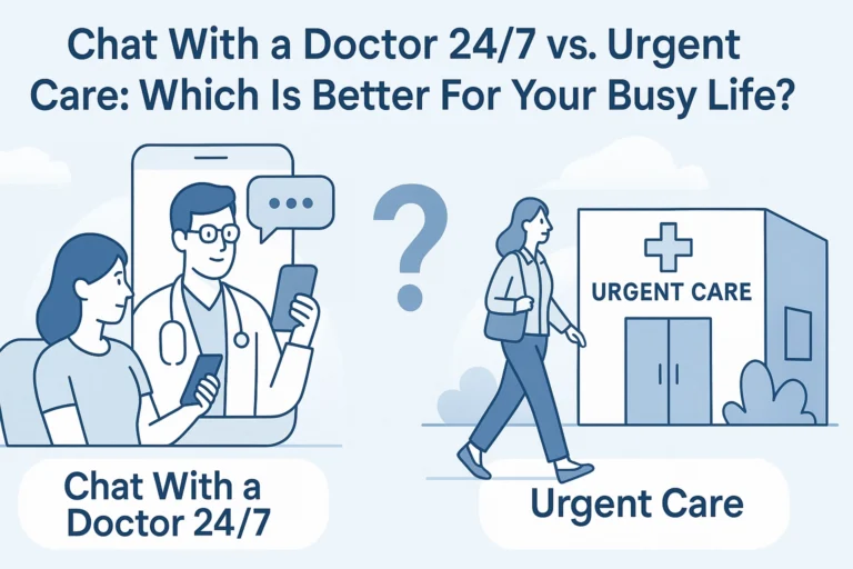 Chat With a Doctor 24/7 vs. Urgent Care: Which Is Better For Your Busy Life?