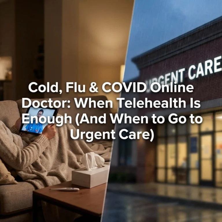 Cold, Flu & COVID Online Doctor: When Telehealth Is Enough (And When to Go to Urgent Care)