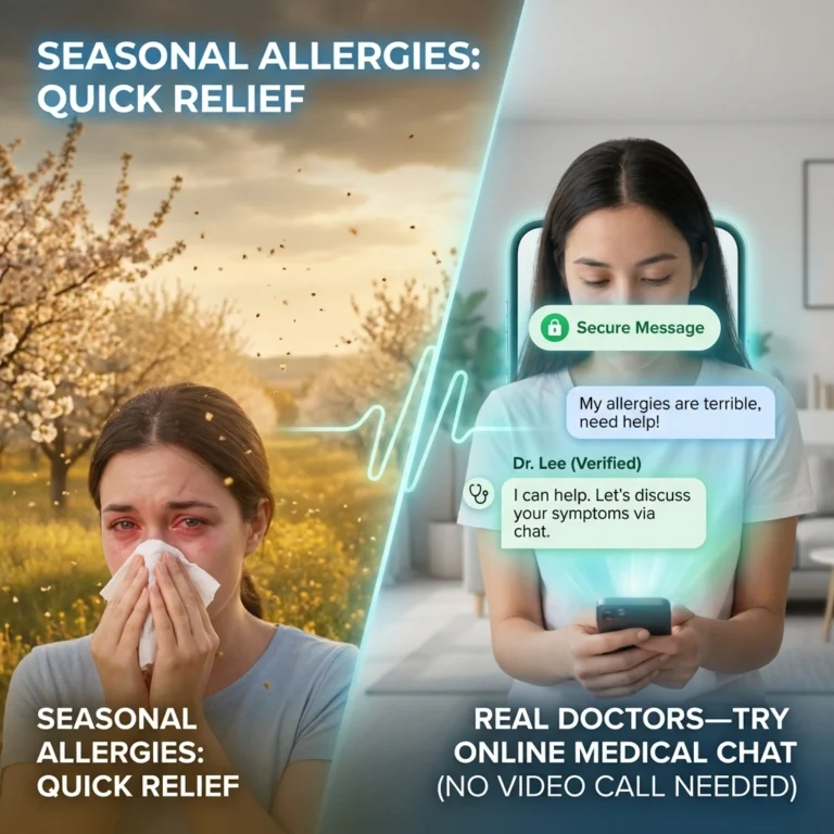 Seasonal Allergies: Quick Relief, Real Doctors, Try Online Medical Chat (No Video Call Needed)
