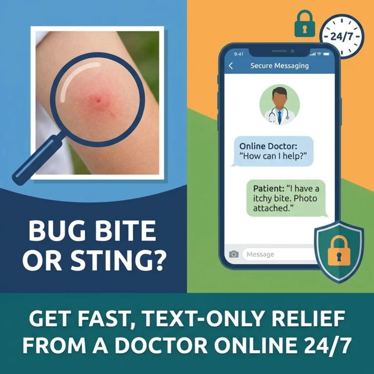 Bug Bite or Sting? Get Fast, Text-Only Relief from a Doctor Online 24/7