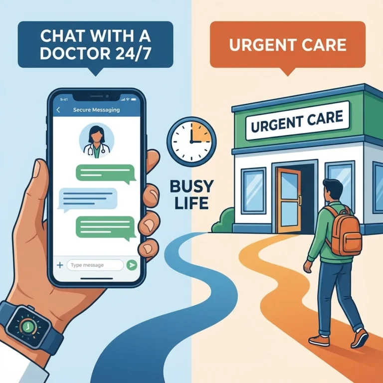 Chat With a Doctor 24/7 vs. Urgent Care: Which Is Better For Your Busy Life?