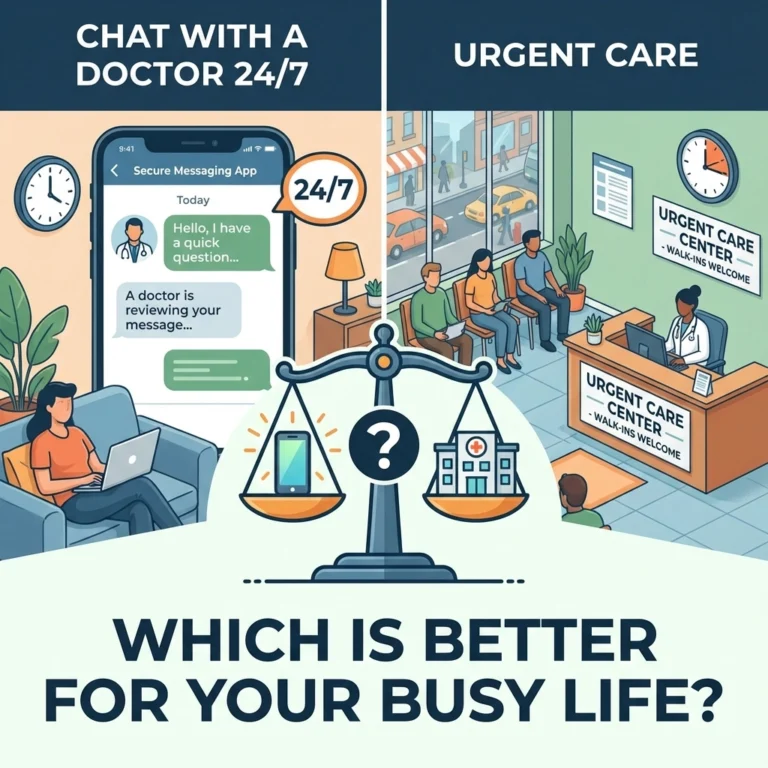 Chat With a Doctor 24/7 vs. Urgent Care: Which Is Better For Your Busy Life?