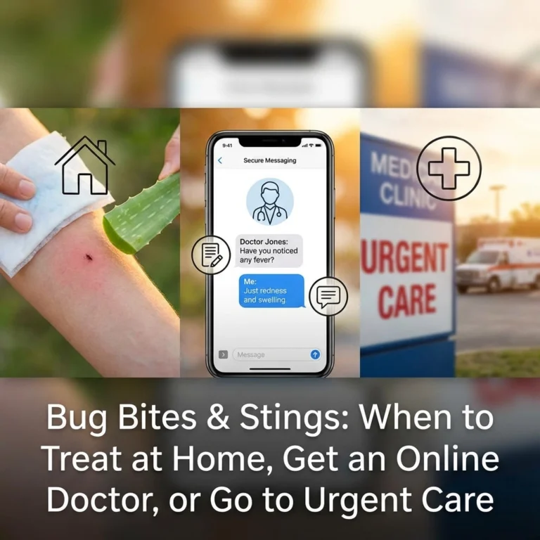 Bug Bites & Stings: When to Treat at Home, Get an Online Doctor, or Go to Urgent Care