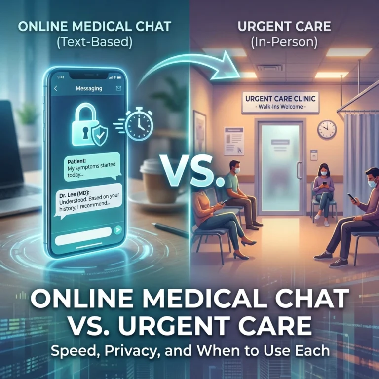 Online Medical Chat vs. Urgent Care: Speed, Privacy, and When to Use Each