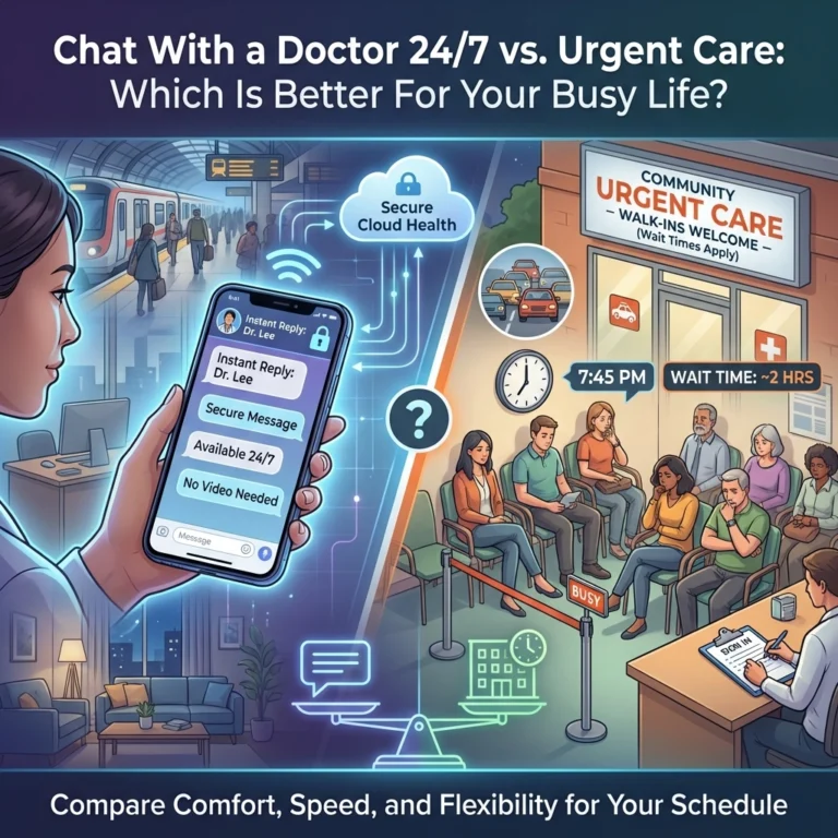 Chat With a Doctor 24/7 vs. Urgent Care: Which Is Better For Your Busy Life?