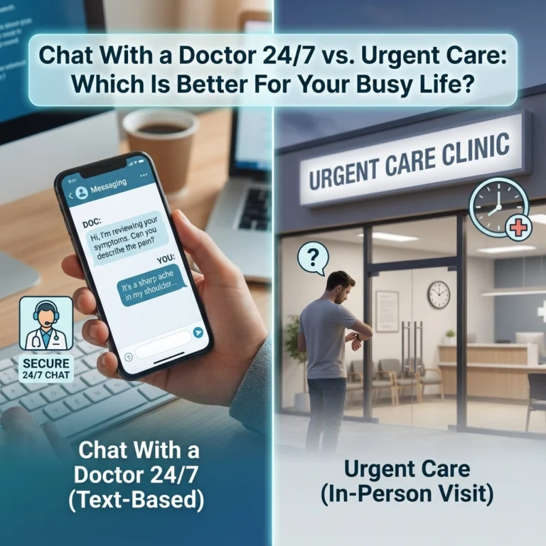 Chat With a Doctor 24/7 vs. Urgent Care: Which Is Better For Your Busy Life?