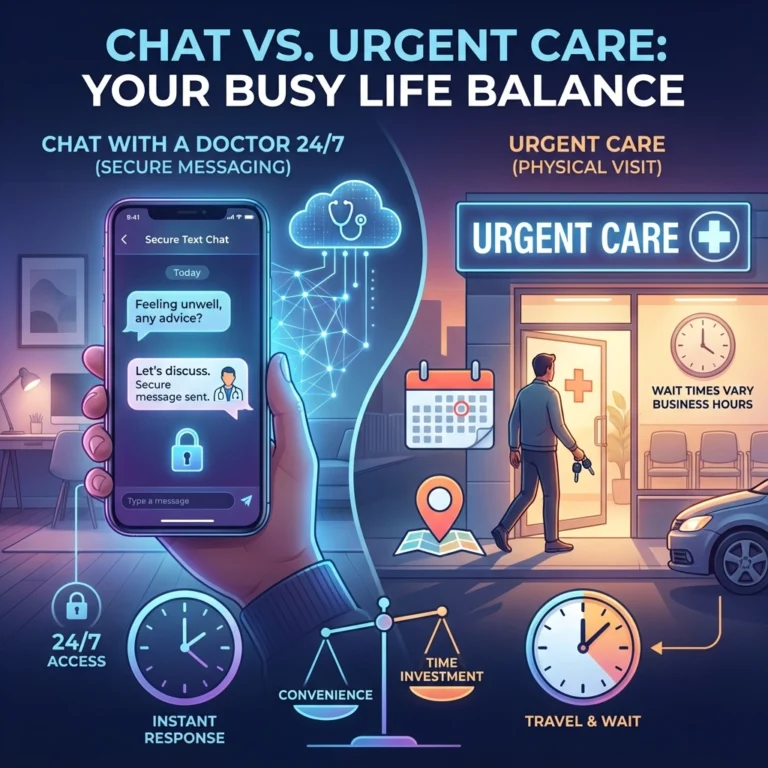 Chat With a Doctor 24/7 vs. Urgent Care: Which Is Better For Your Busy Life?