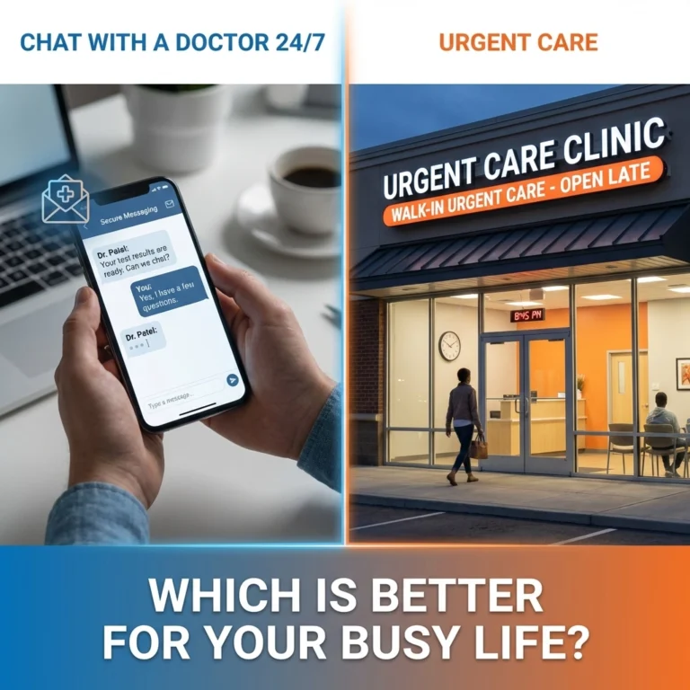 Chat With a Doctor 24/7 vs. Urgent Care: Which Is Better For Your Busy Life?