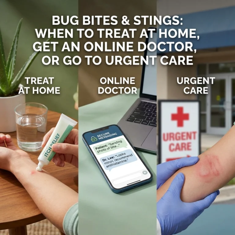 Bug Bites & Stings: When to Treat at Home, Get an Online Doctor, or Go to Urgent Care