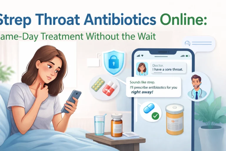 Strep Throat Antibiotics Online: Same-Day Treatment Without the Wait