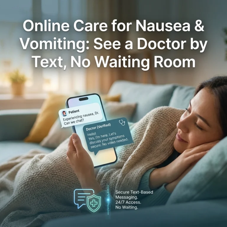 Online Care for Nausea & Vomiting: See a Doctor by Text, No Waiting Room