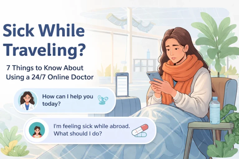 Sick While Traveling? 7 Things to Know About Using a 24/7 Online Doctor