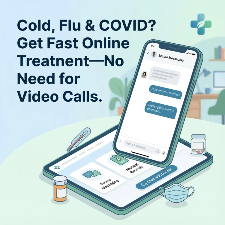 Cold, Flu & COVID? Get Fast Online Treatment, No Need for Video Calls