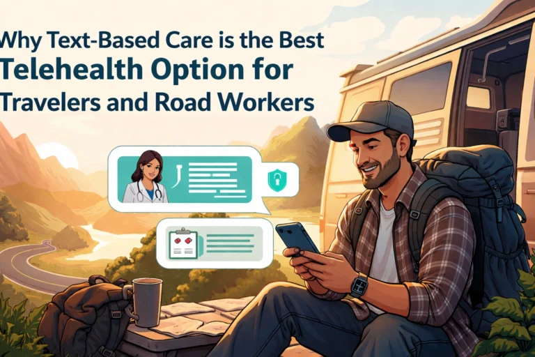 Why Text-Based Care is the Best Telehealth Option for Travelers and Road Workers