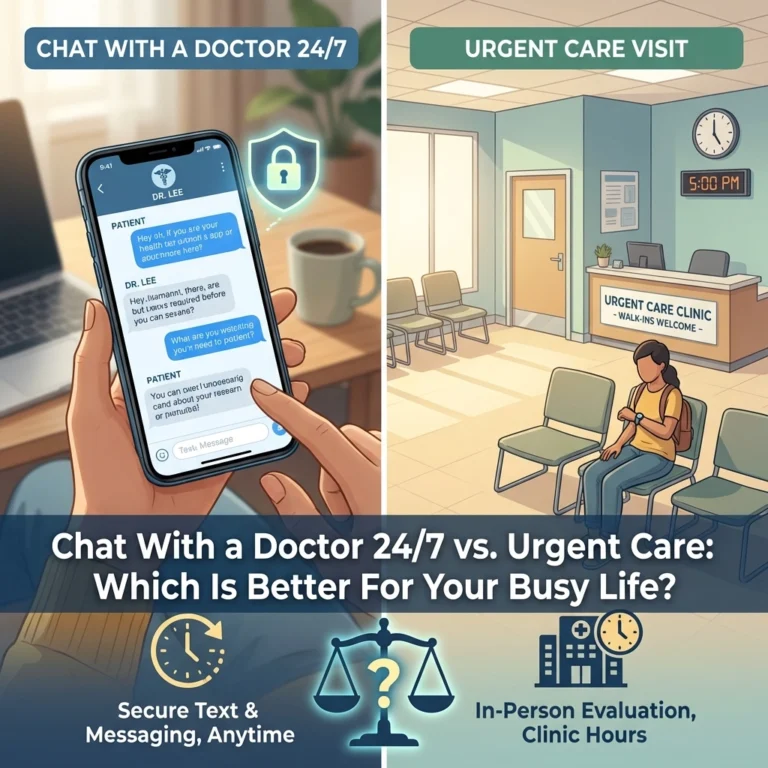 Chat With a Doctor 24/7 vs. Urgent Care: Which Is Better For Your Busy Life?