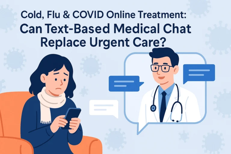 Cold, Flu & COVID Online Treatment: Can Text-Based Medical Chat Replace Urgent Care?