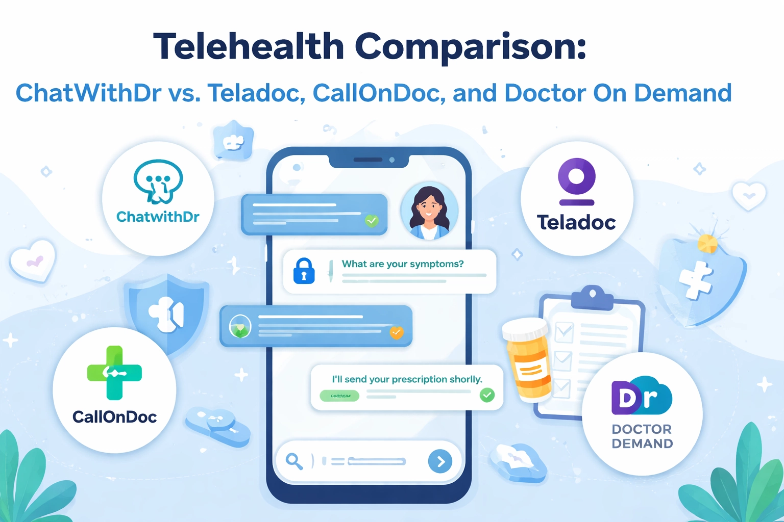 Telehealth Comparison: ChatWithDr vs. Teladoc, CallOnDoc, and Doctor On ...