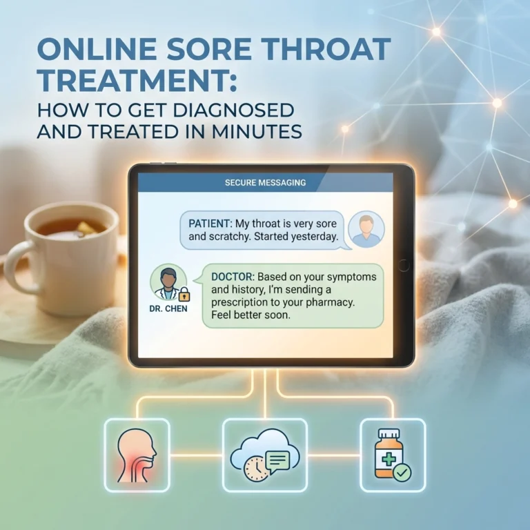 Online Sore Throat Treatment: How To Get Diagnosed and Treated in Minutes