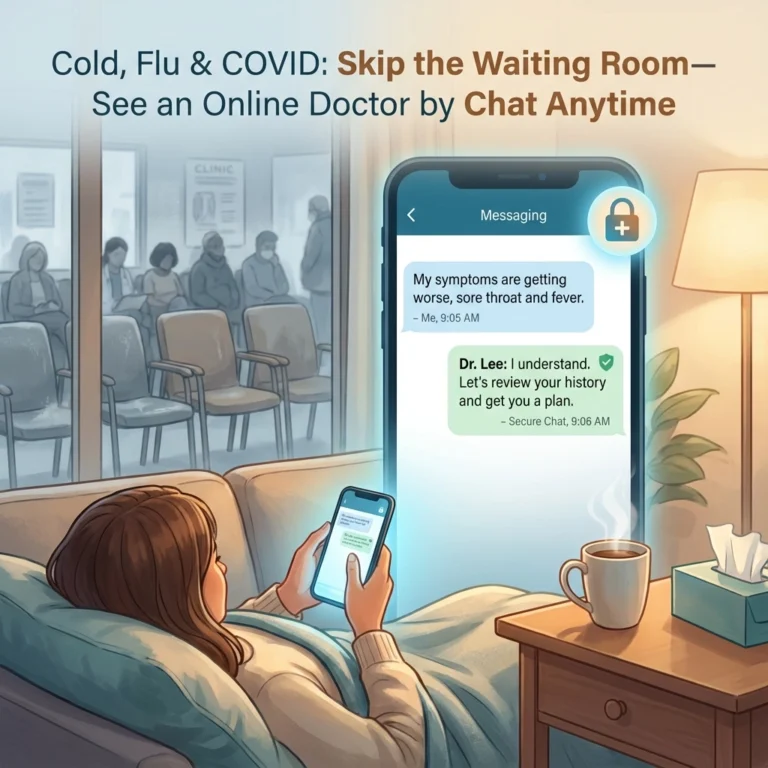 Cold, Flu & COVID: Skip the Waiting Room, See an Online Doctor by Chat Anytime