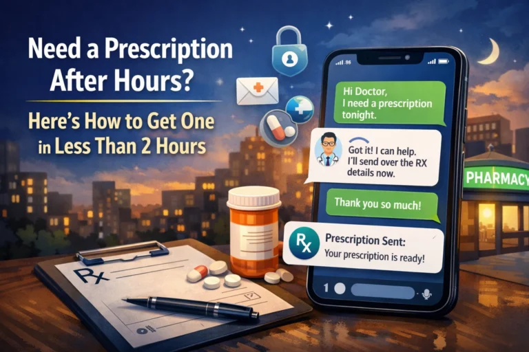 Need a Prescription After Hours? Here’s How to Get One in Less Than 2 Hours