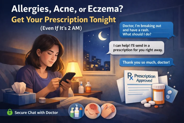 Allergies, Acne, or Eczema? Get Your Prescription Tonight (Even If It's 2 AM)