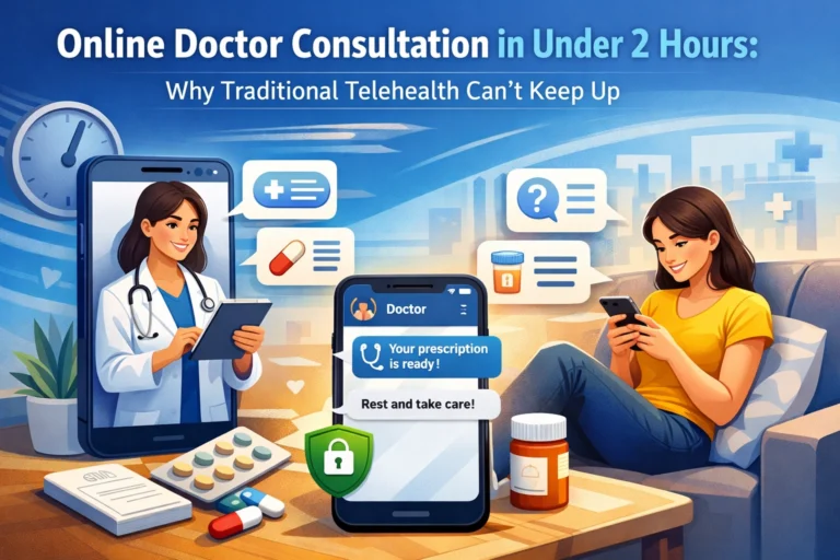 Online Doctor Consultation in Under 2 Hours: Why Traditional Telehealth Can’t Keep Up