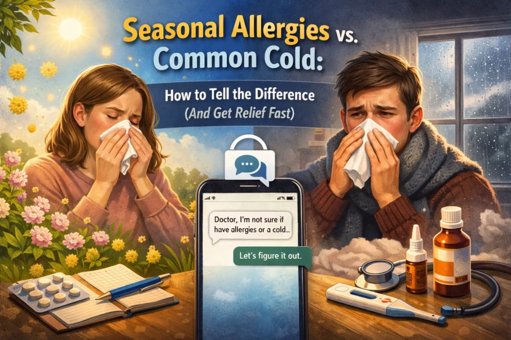 Seasonal Allergies vs. Common Cold: How to Tell the Difference (And Get ...