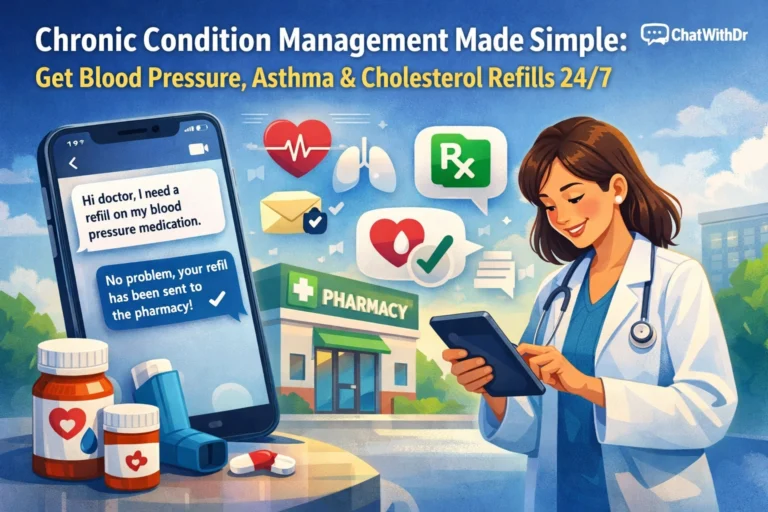 Chronic Condition Management Made Simple: Get Blood Pressure, Asthma & Cholesterol Refills 24/7