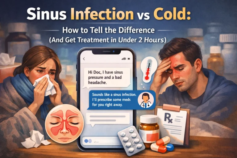 Sinus Infection vs Cold: How to Tell the Difference (And Get Treatment in Under 2 Hours)