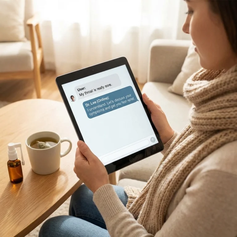 Online Sore Throat Treatment in Minutes: Chat With a Doctor for Fast Relief