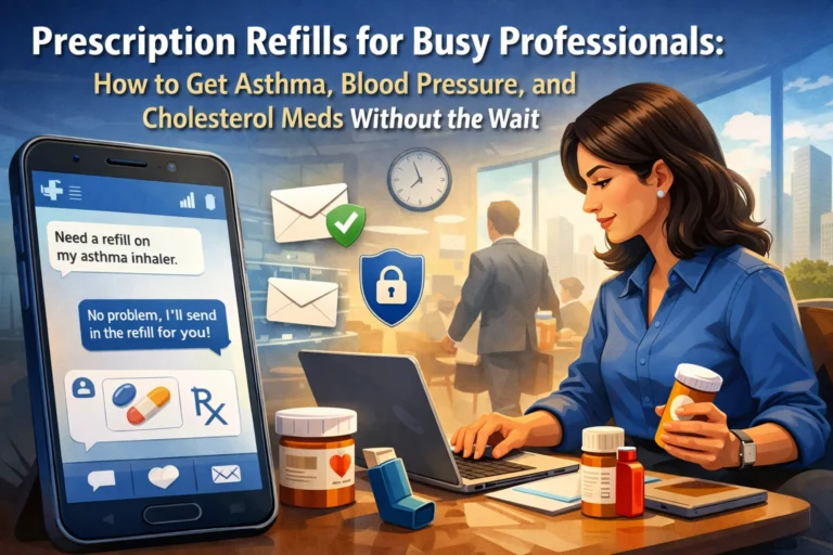 Prescription Refills for Busy Professionals: How to Get Asthma, Blood Pressure, and Cholesterol Meds Without the Wait