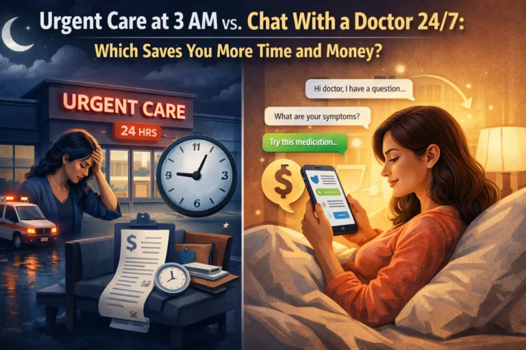 Urgent Care at 3 AM vs. Chat With a Doctor 24/7: Which Saves You More Time and Money?