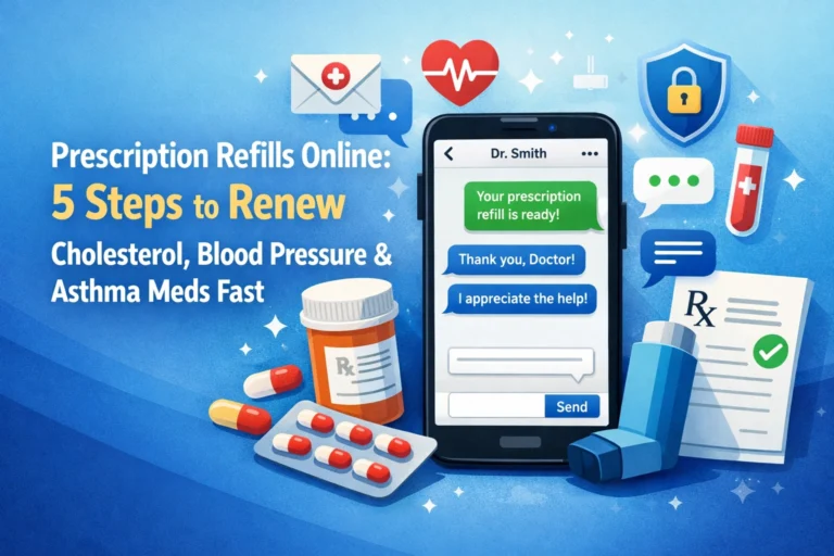 Prescription Refills Online: 5 Steps to Renew Cholesterol, Blood Pressure & Asthma Meds Fast