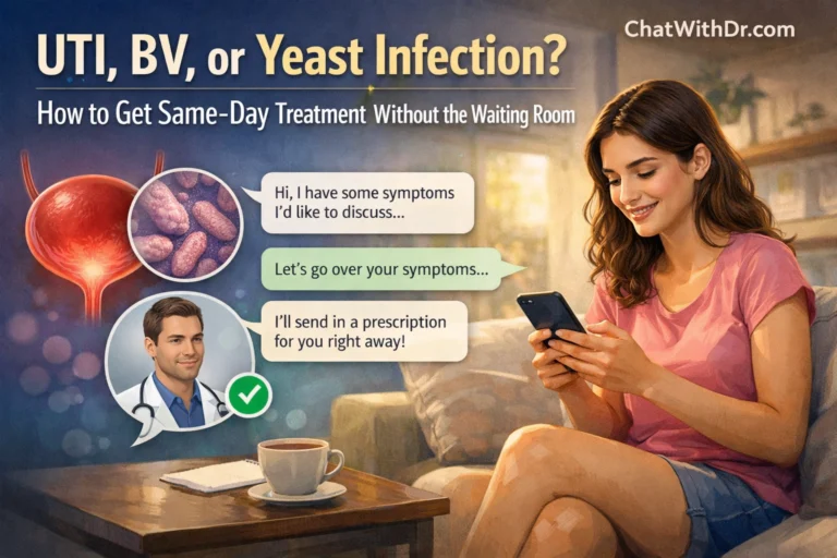 UTI, BV, or Yeast Infection? How to Get Same-Day Treatment Without the Waiting Room