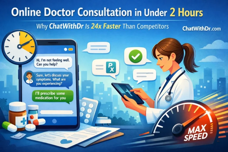 Online Doctor Consultation in Under 2 Hours: Why ChatWithDr Is 24x Faster Than Competitors