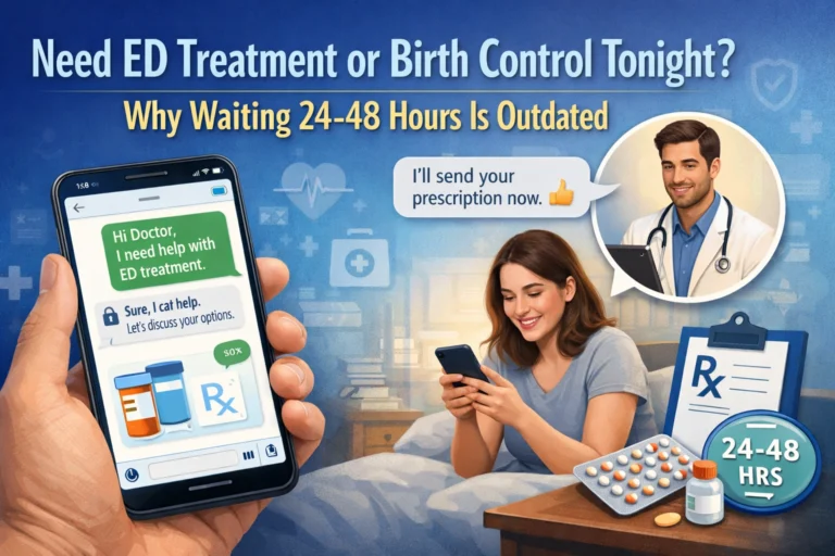 Need ED Treatment or Birth Control Tonight? Why Waiting 24-48 Hours Is Outdated