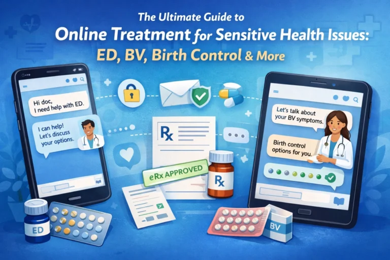 The Ultimate Guide to Online Treatment for Sensitive Health Issues: ED, BV, Birth Control & More