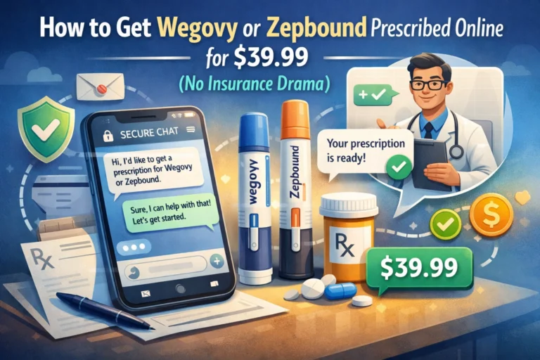 How to Get Wegovy or Zepbound Prescribed Online for $39.99 (No Insurance Drama)