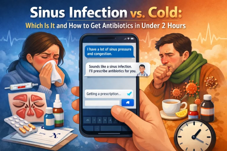 Sinus Infection vs. Cold: Which Is It and How to Get Antibiotics in Under 2 Hours
