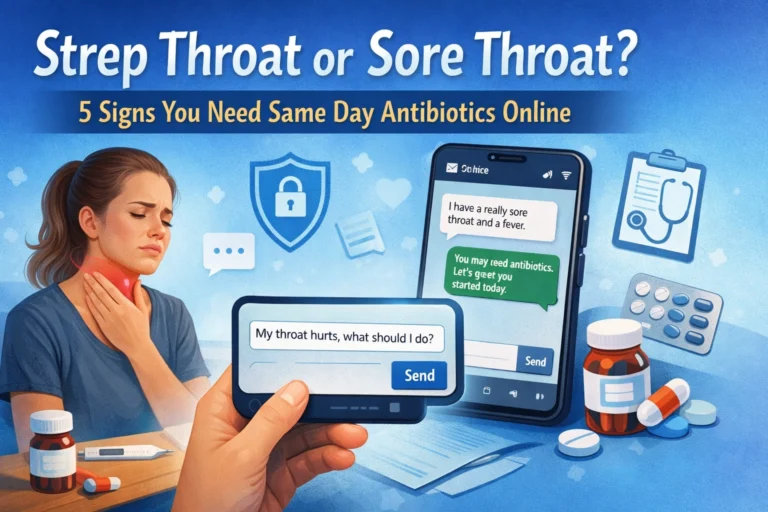 Strep Throat or Sore Throat: 5 Signs You Need Same Day Antibiotics Online