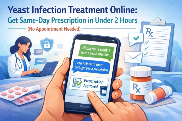 Yeast Infection Treatment Online: Get Same-Day Prescription in Under 2 Hours (No Appointment Needed)