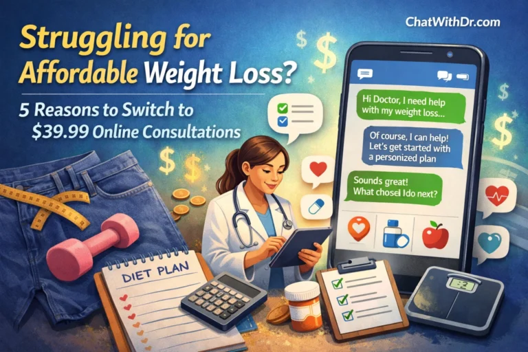 Struggling for Affordable Weight Loss? 5 Reasons to Switch to $39.99 Online Consultations