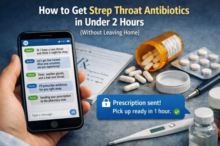 How to Get Strep Throat Antibiotics in Under 2 Hours (Without Leaving Home)