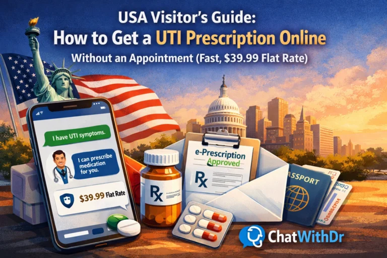USA Visitor’s Guide: How to Get a UTI Prescription Online Without an Appointment (Fast, $39.99 Flat Rate)