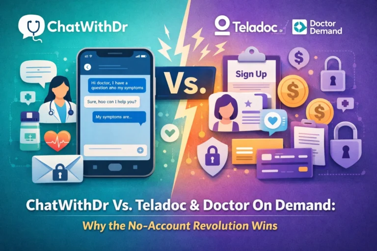 ChatWithDr Vs. Teladoc & Doctor On Demand: Why the No-Account Revolution Wins