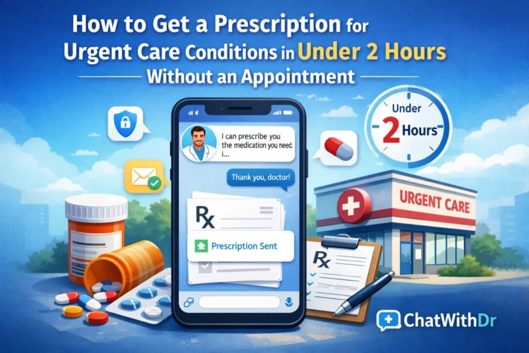 How to Get a Prescription for Urgent Care Conditions in Under 2 Hours Without an Appointment