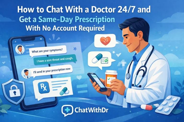 How to Chat With a Doctor 24/7 and Get a Same-Day Prescription With No Account Required