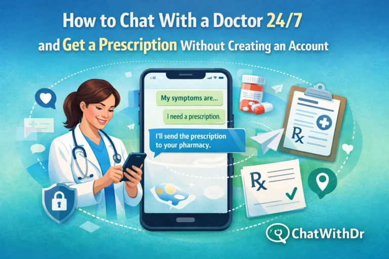 How to Chat With a Doctor 24/7 and Get a Prescription Without Creating an Account