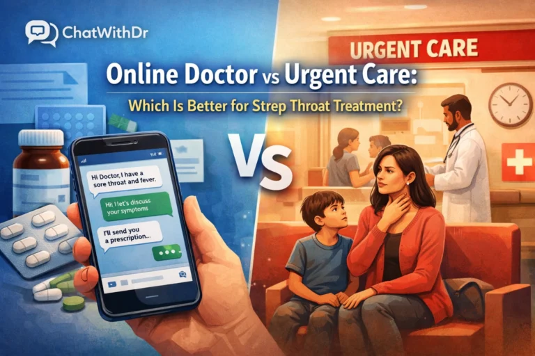Online Doctor vs Urgent Care: Which Is Better for Strep Throat Treatment?