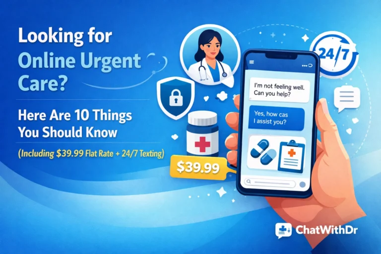 Looking for Online Urgent Care? Here Are 10 Things You Should Know (Including $39.99 Flat Rate + 24/7 Texting)